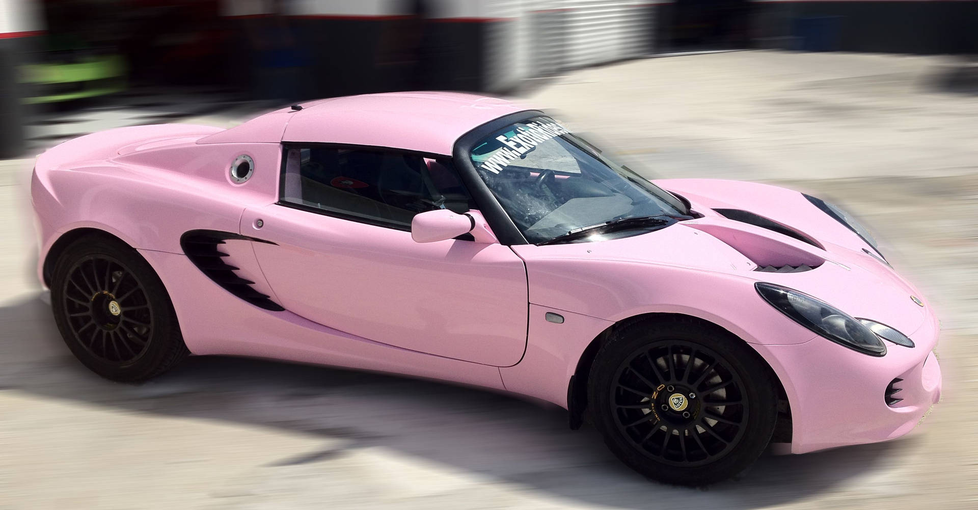 Baby Pink Lotus Elise Dream Car Background