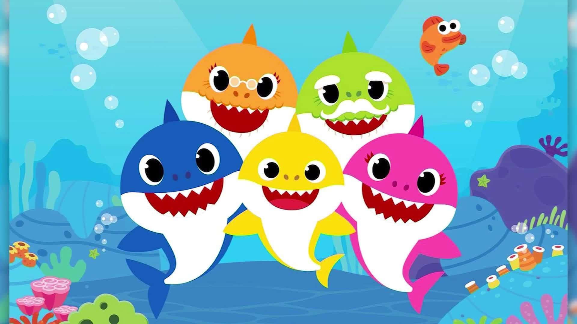 “baby Shark: A Sunny Summer Day At The Beach With The Children” Background