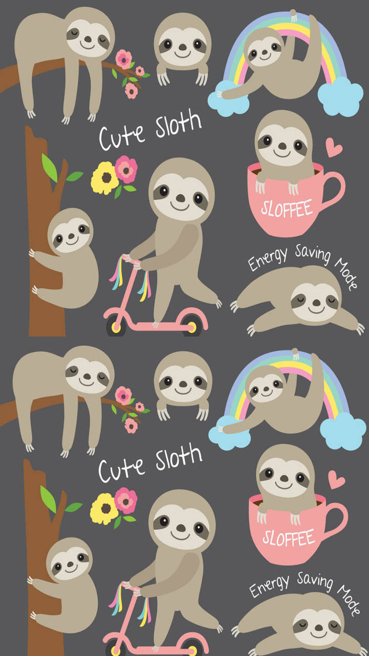 Baby Sloth Activities Background