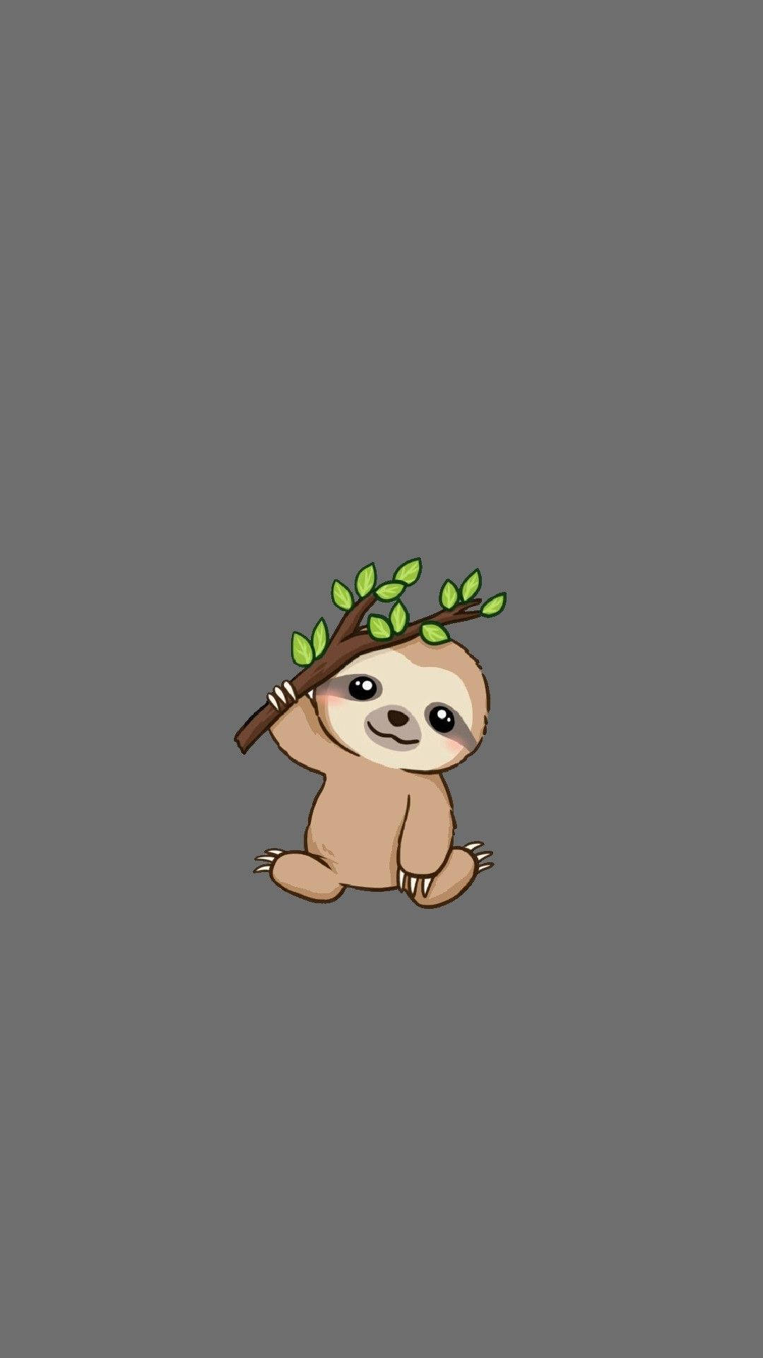 Baby Sloth With A Branch Background