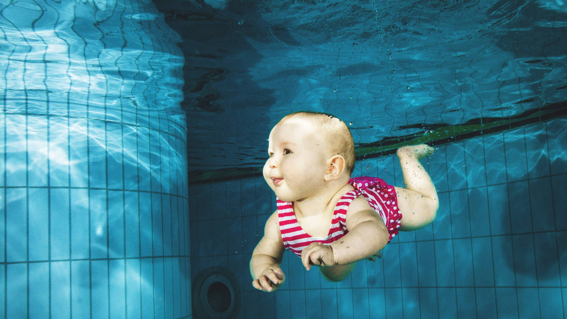 Baby Under Swimming Pool