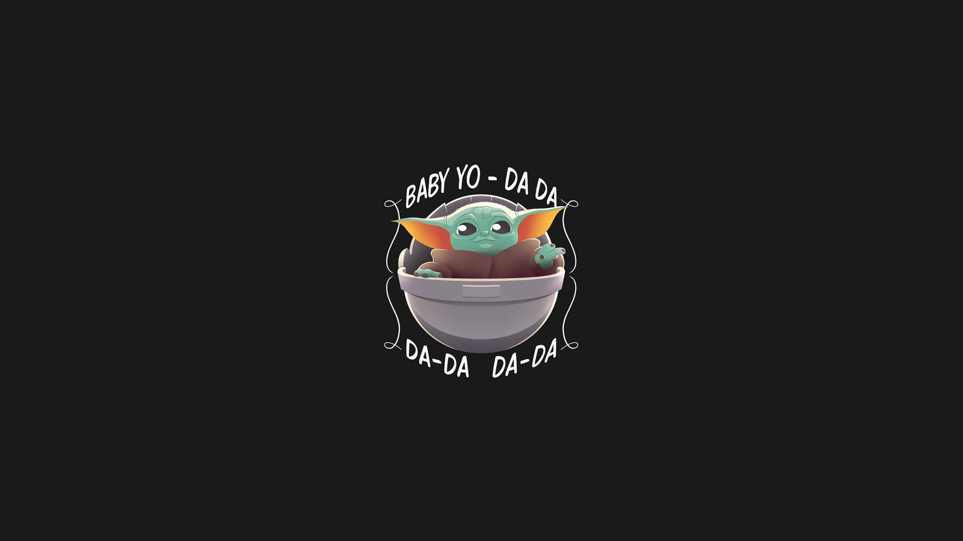 Baby Yoda Aesthetic In A Cup Background