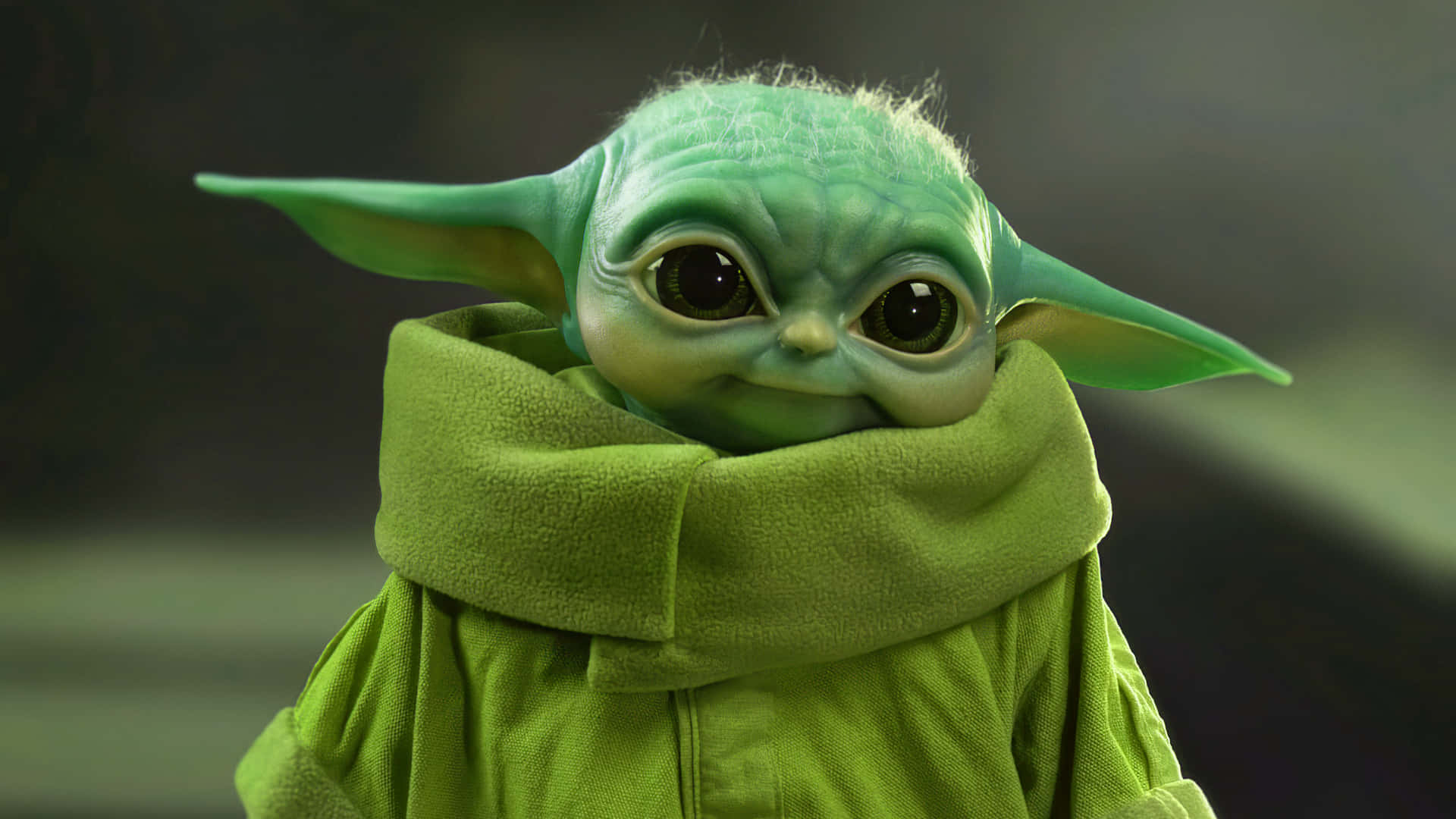 Baby Yoda Aesthetic In Green Outfit