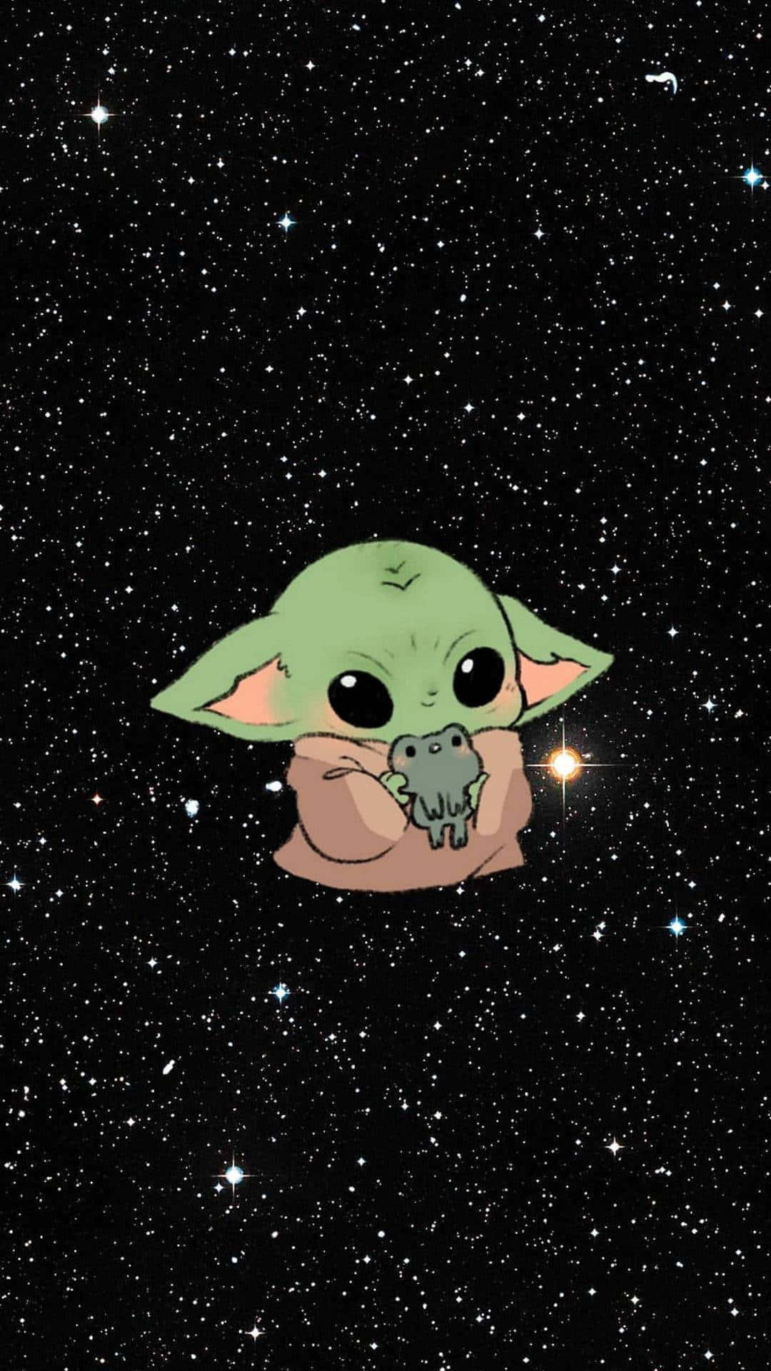 Baby Yoda Aesthetic In Outer Space