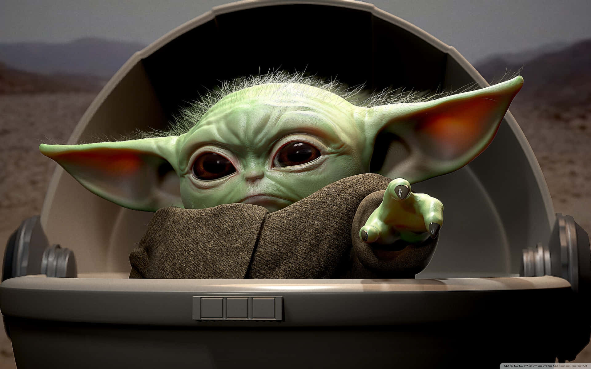 Baby Yoda Aesthetic Pointing A Finger