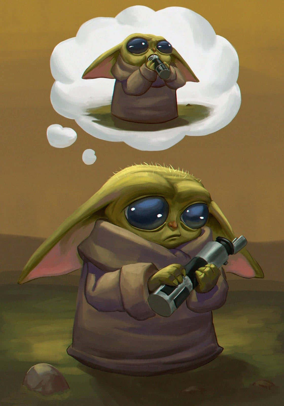 Baby Yoda Aesthetic With Cute Eyes