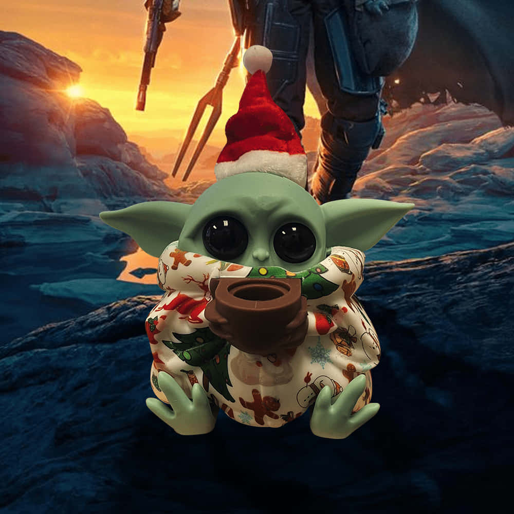 Baby Yoda Christmas Action Figure Background