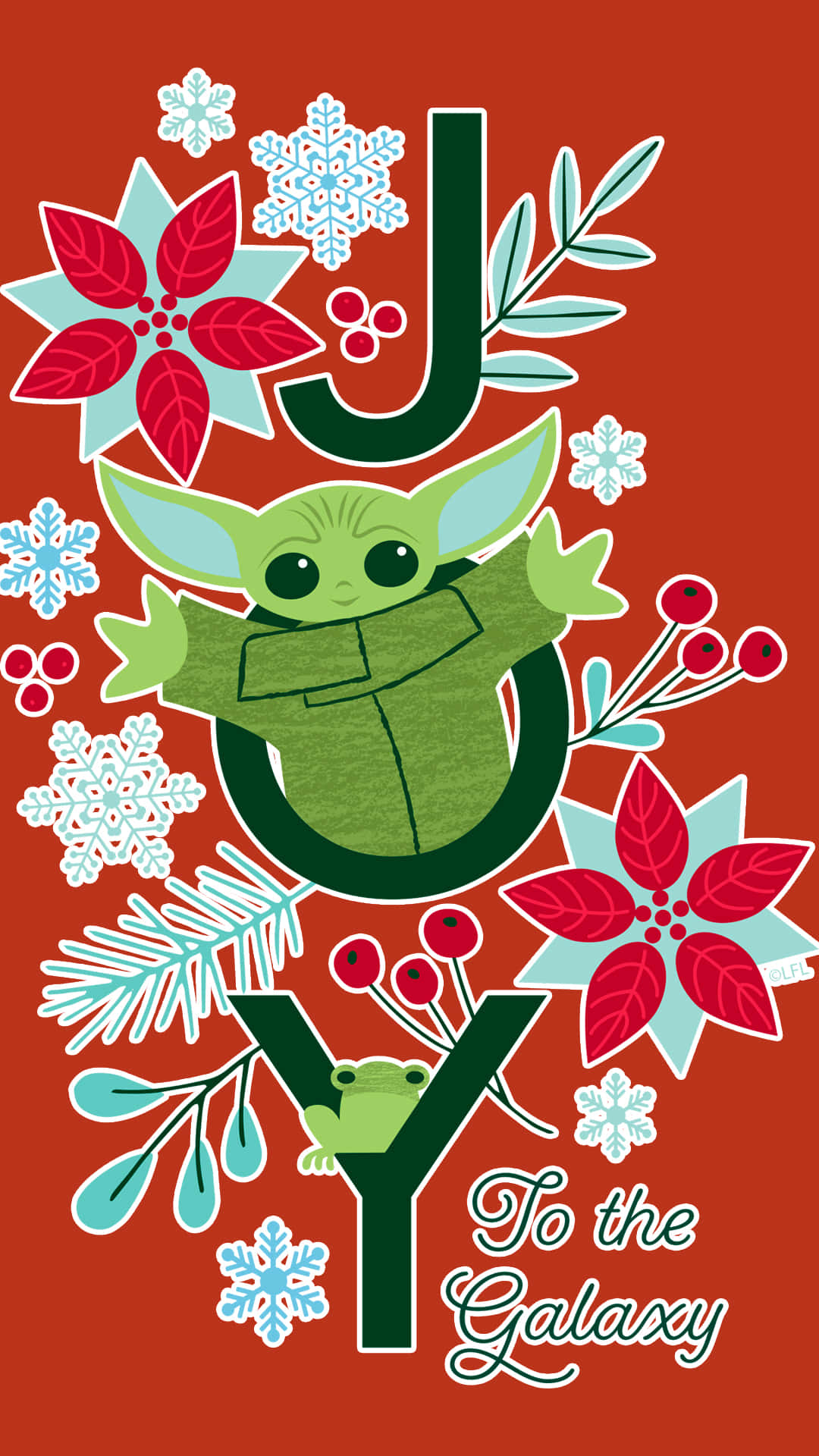 Baby Yoda Christmas Banner Background