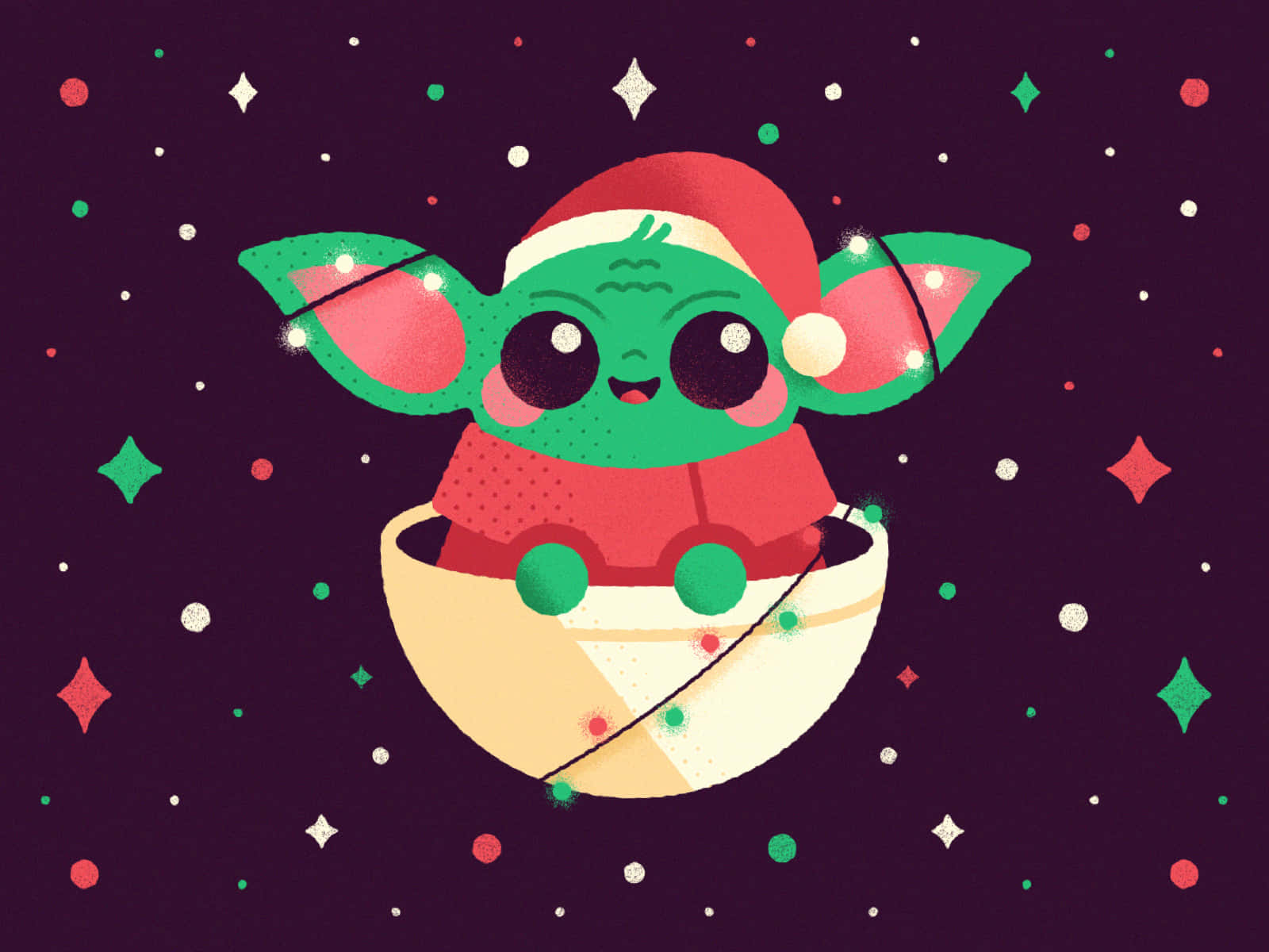 Baby Yoda Christmas Bowl Background