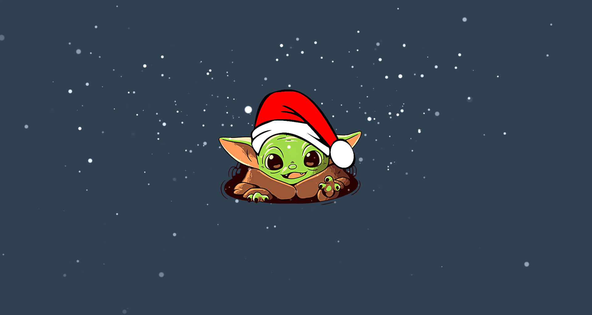 Baby Yoda Christmas Drawing Background