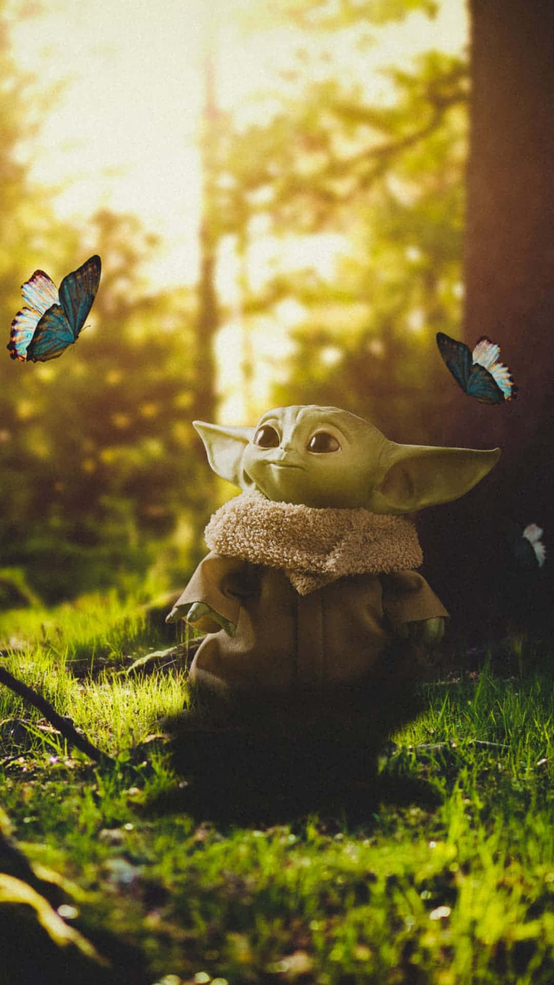 Baby Yoda In Forest Iphone