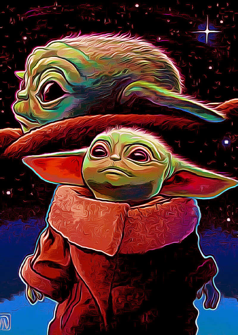 Baby Yoda In Galaxy Iphone