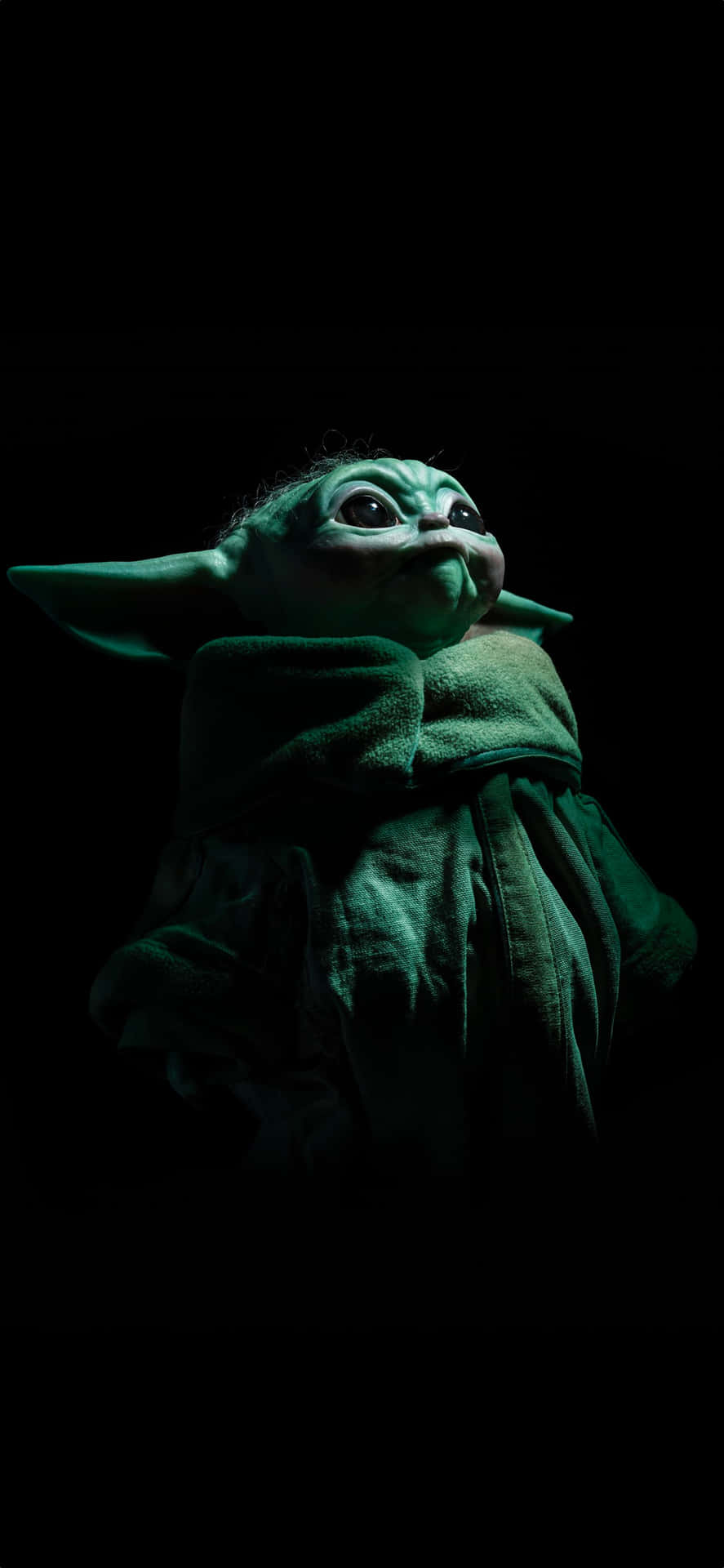 Baby Yoda Looking Up Iphone Background