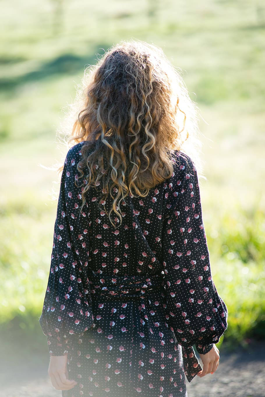 Back Of Woman With Curly Hair