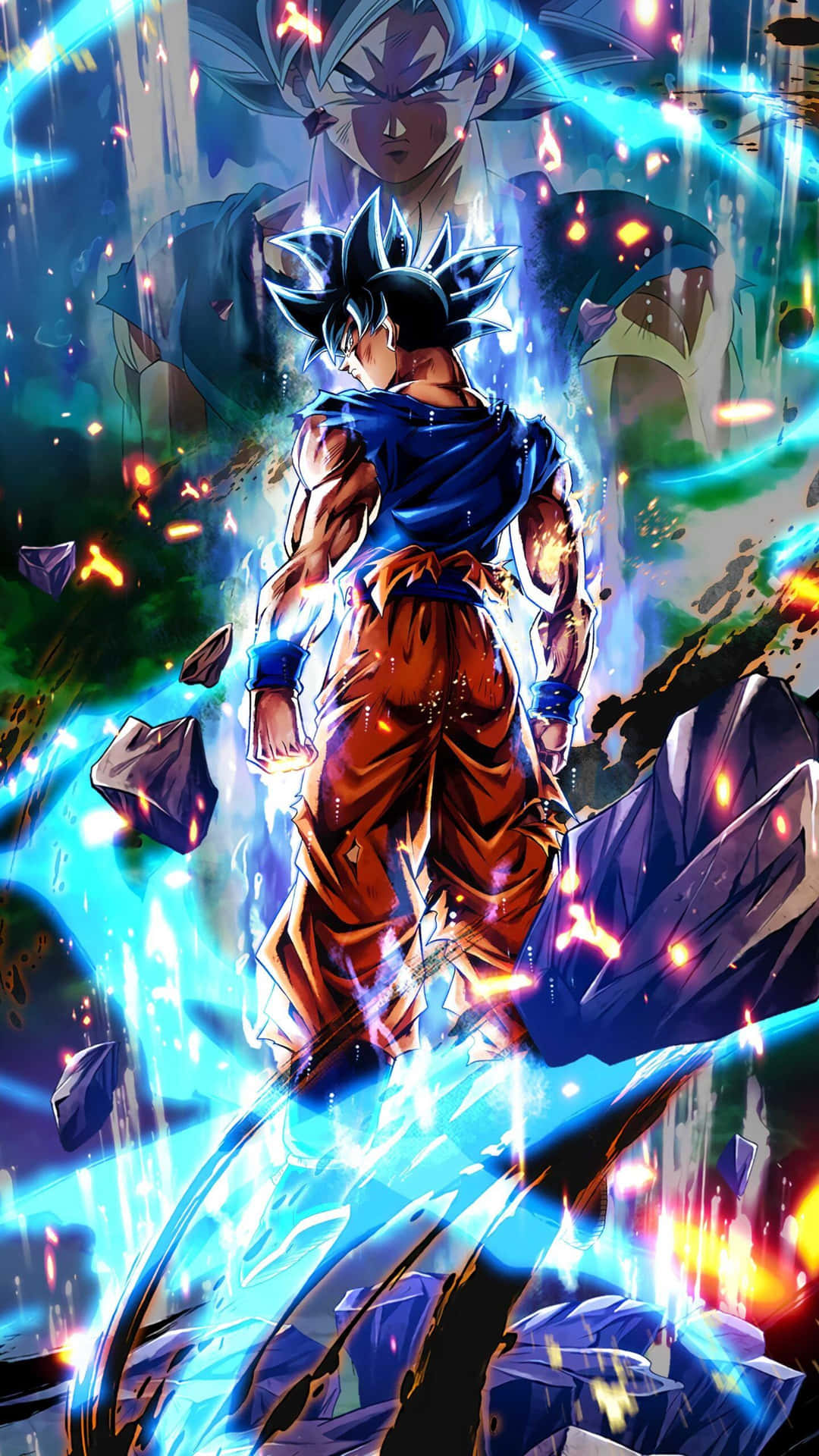 Back Side Dragon Ball Goku Ultra Instinct Background