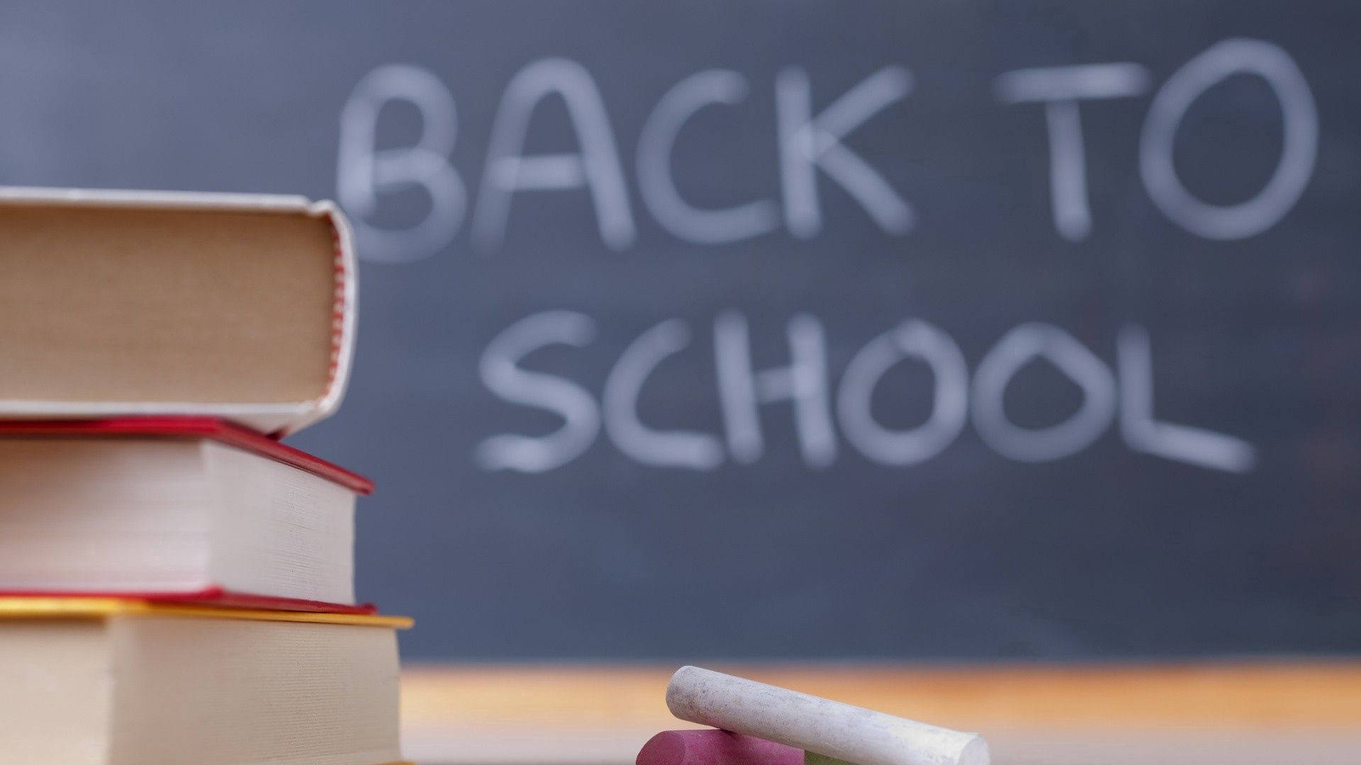 Back-to-school Blurred Inscription Background