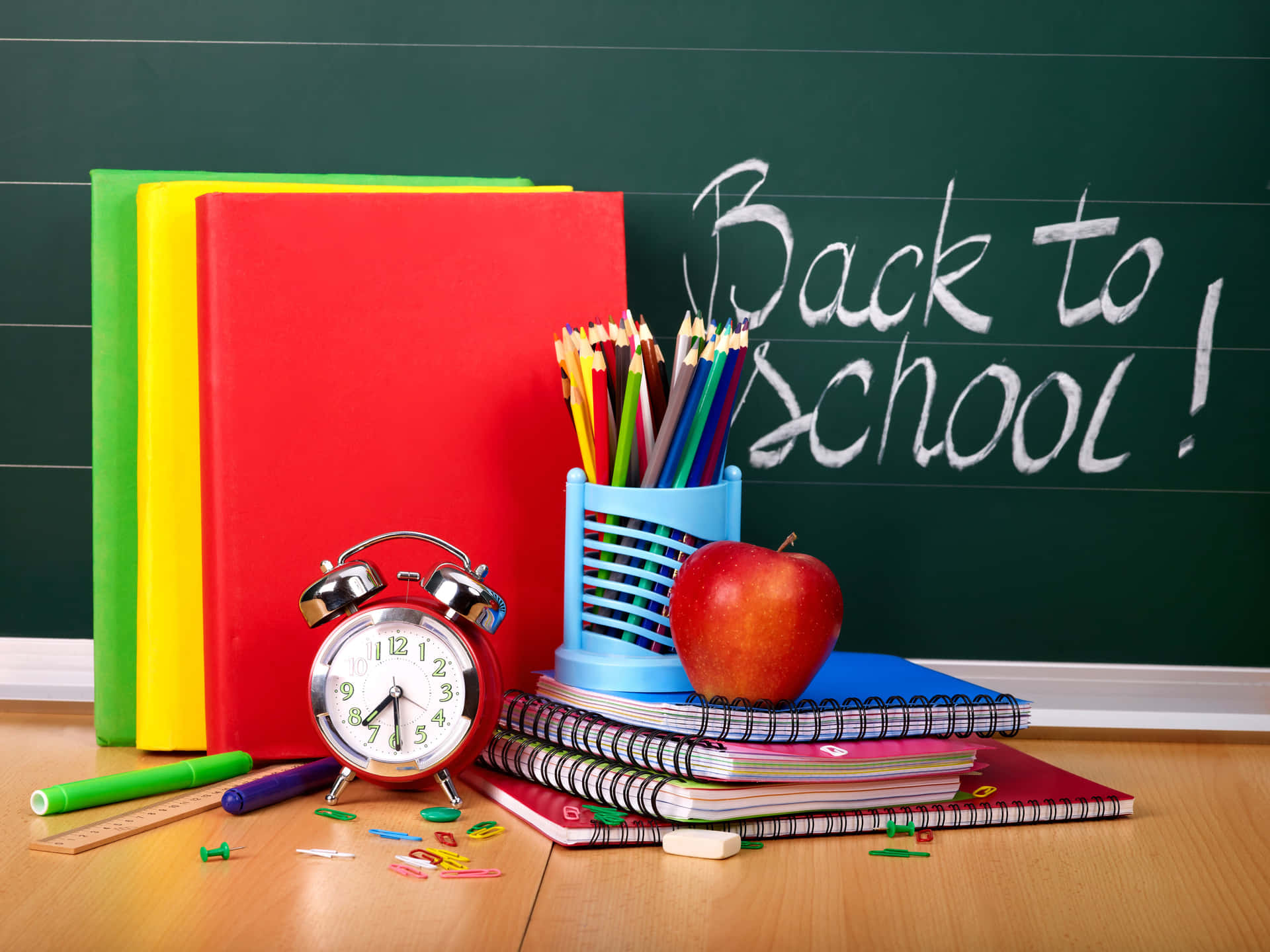 Back To School Chalkboard Writing Background