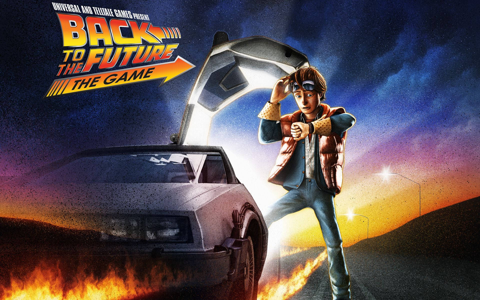 Back To The Future Animated Game Background