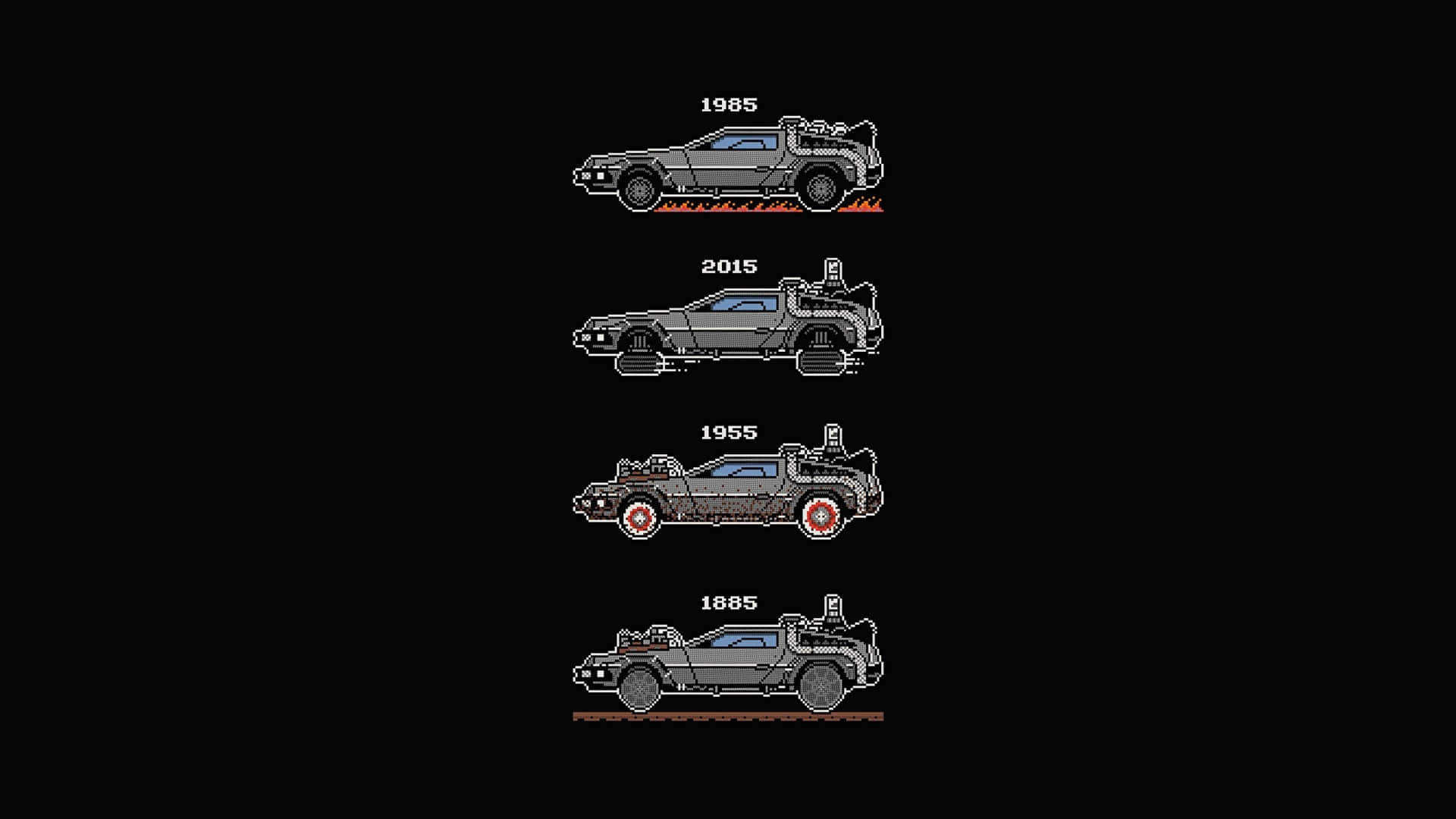 Back To The Future_ De Lorean_ Evolution Background