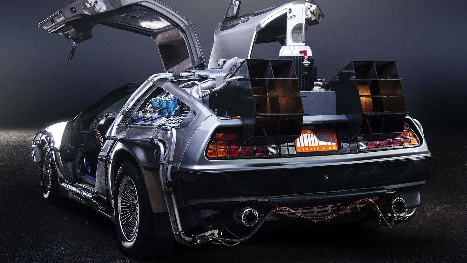 Back To The Future De Lorean Time Machine Background