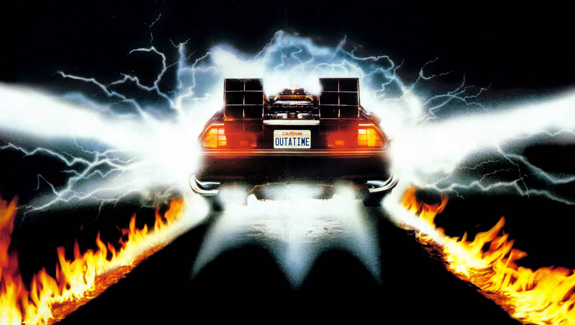 Back To The Future Delorean Lightning Zone Background