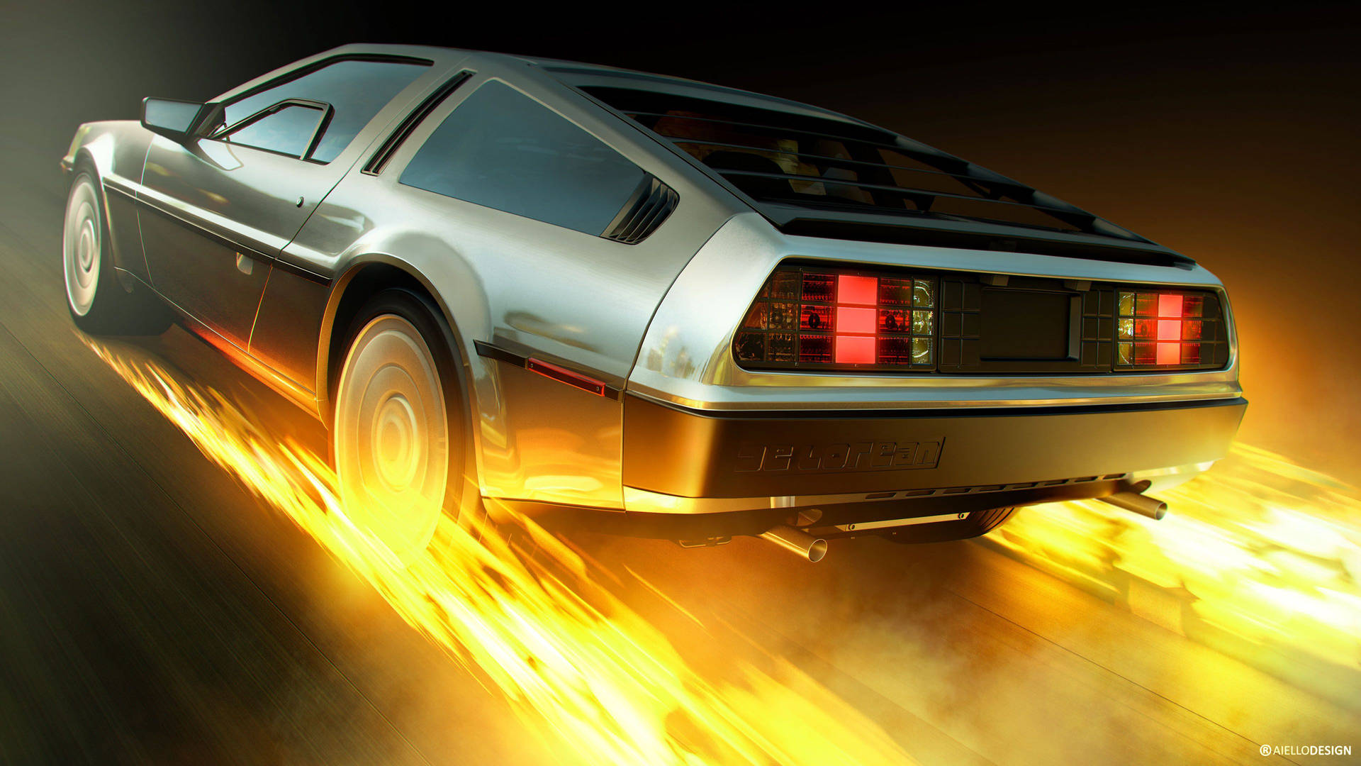 Back To The Future Delorean Turbo Background
