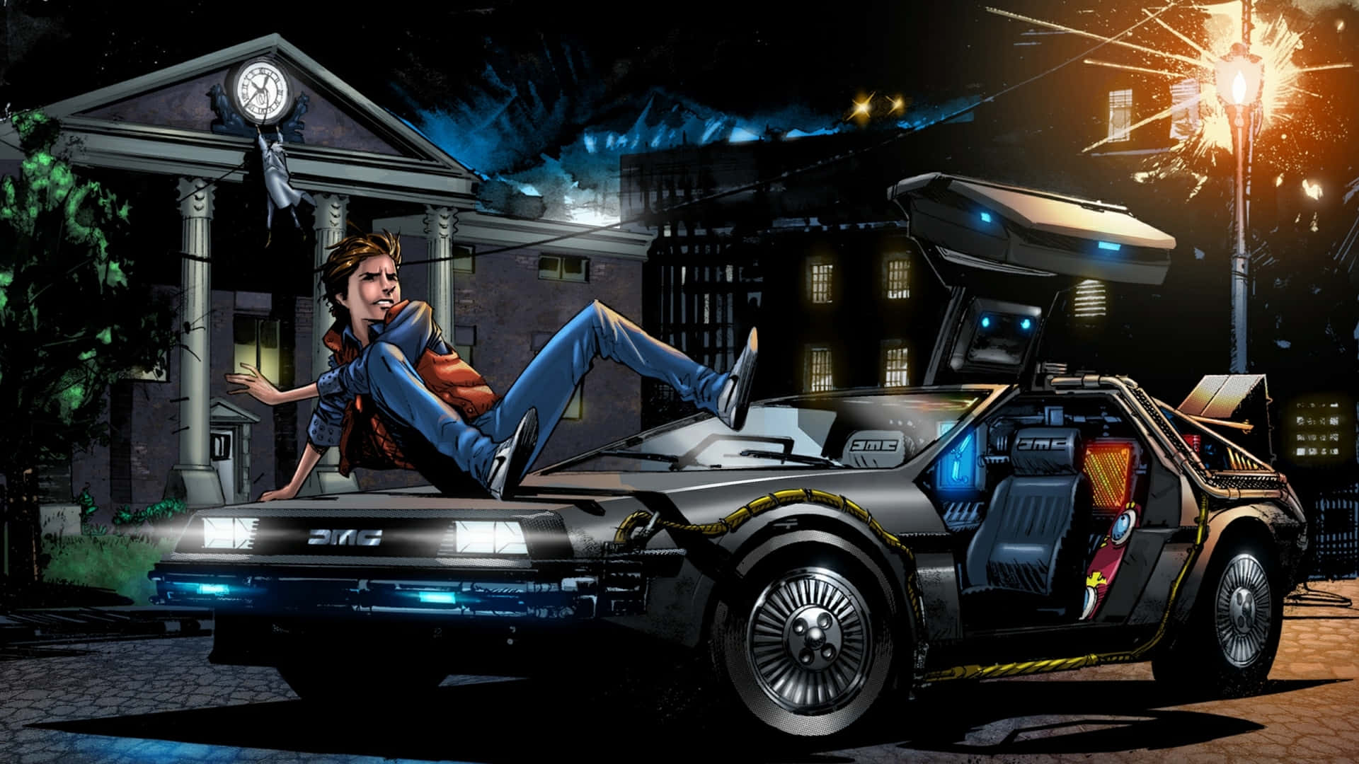 Back To The Future Time Travel Adventure Background