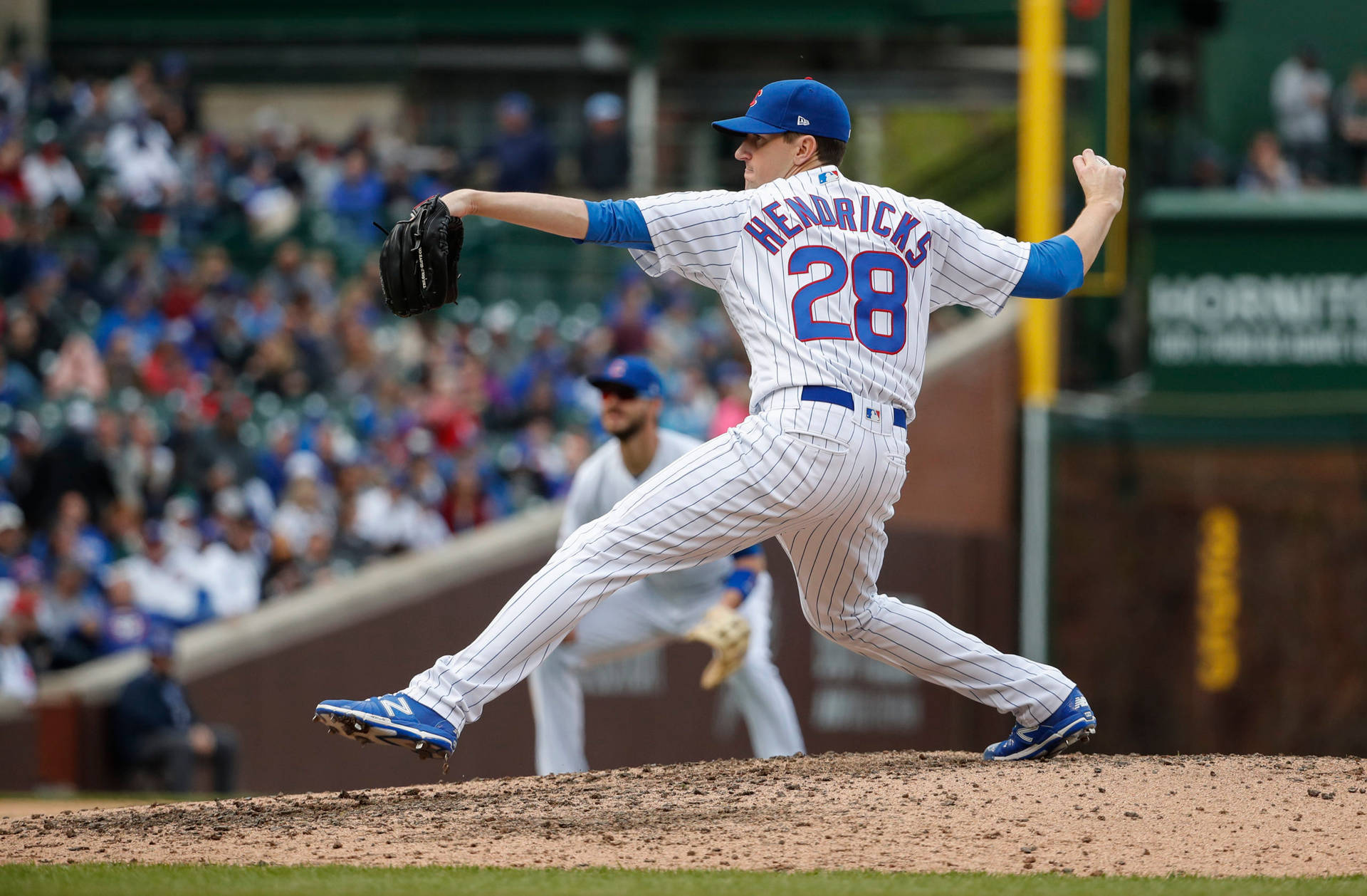 Back View Of Pitcher Kyle Hendricks