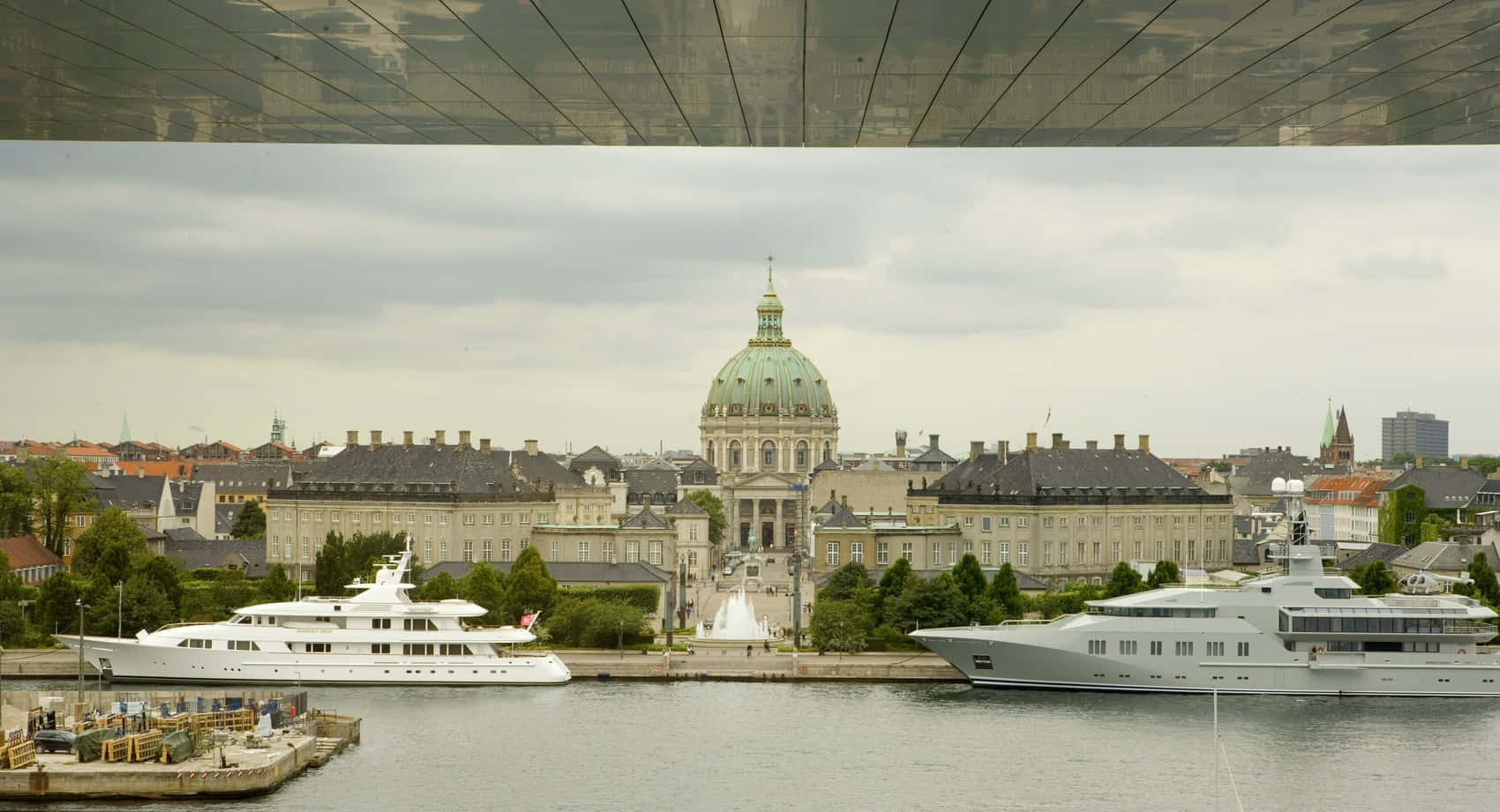 Back View Of The Amalienborg Palace Background