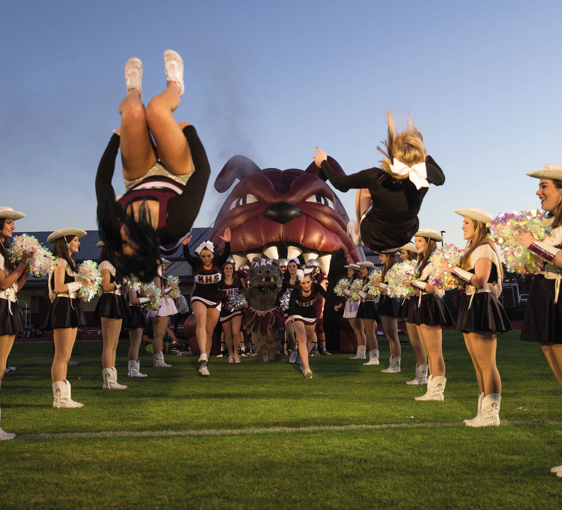 Backflip Cheerleading Background