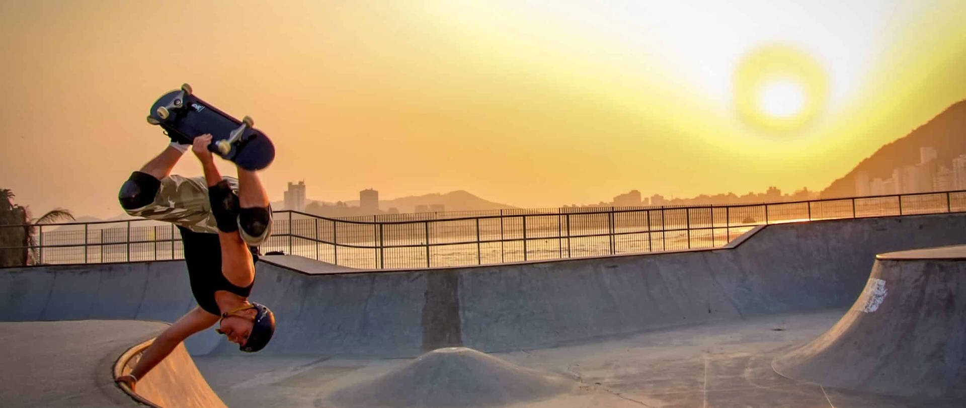 Backflip Skateboarding Background