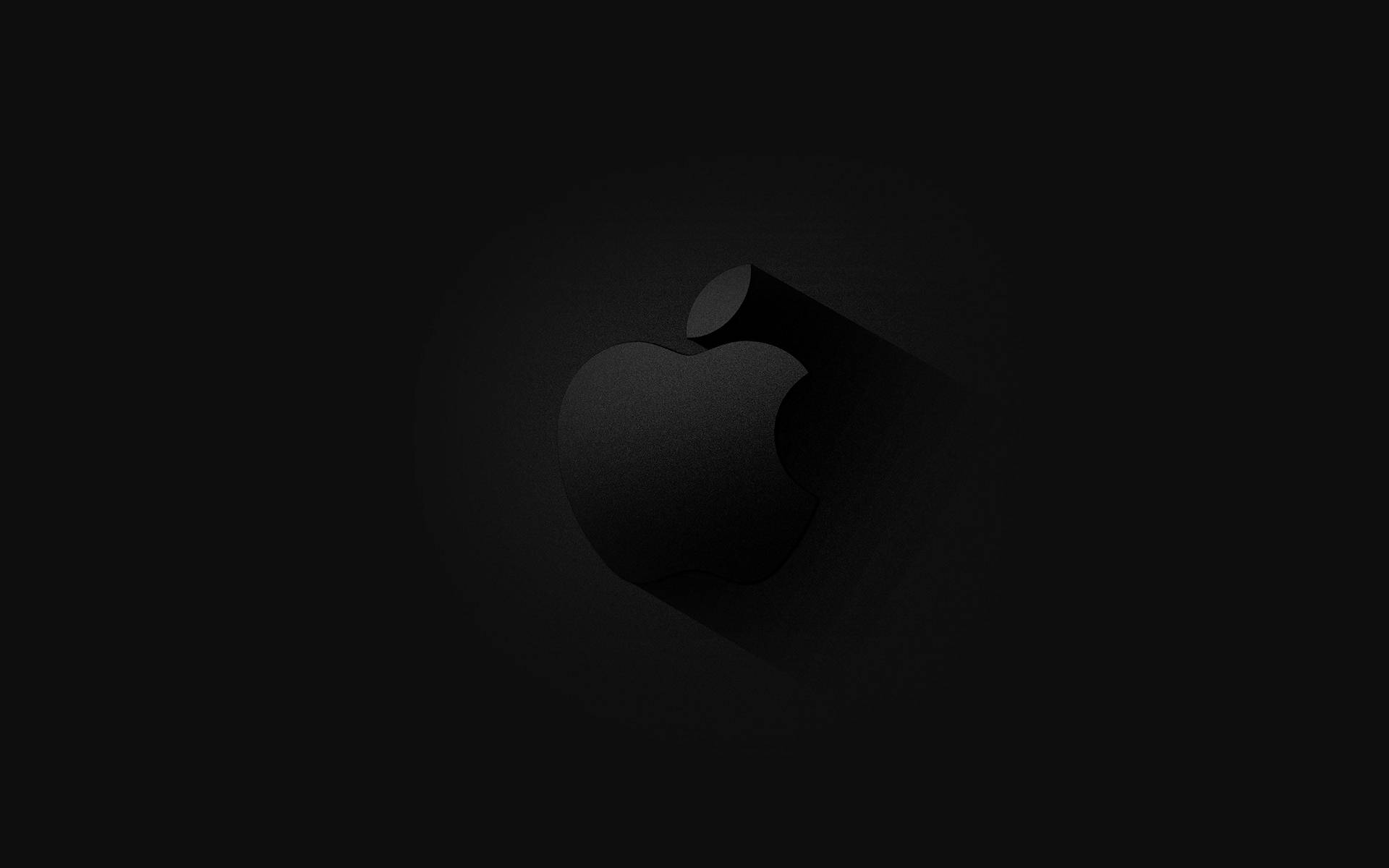 Background Black With Apple Logo Background