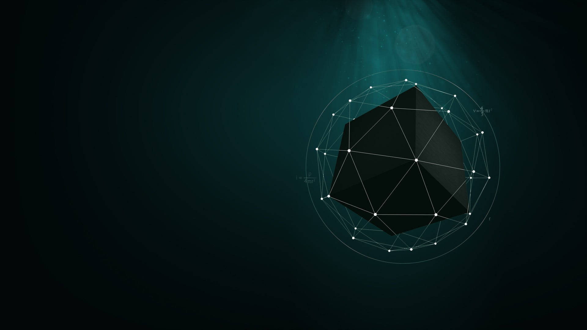 Background Design With Sphere And Cube