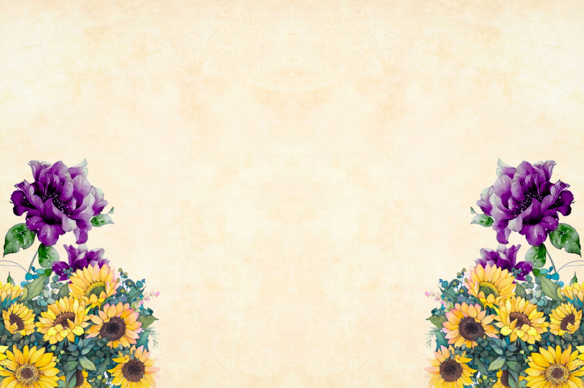 Background Design With Sunflower