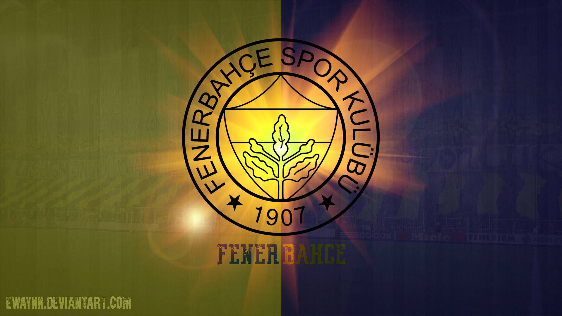Backlight Blue And Yellow Fenerbahce