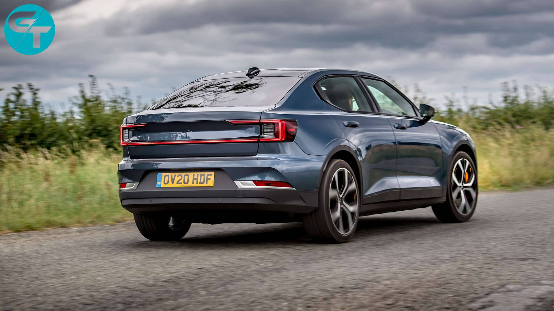 Backside Of A Polestar 2 Car Background