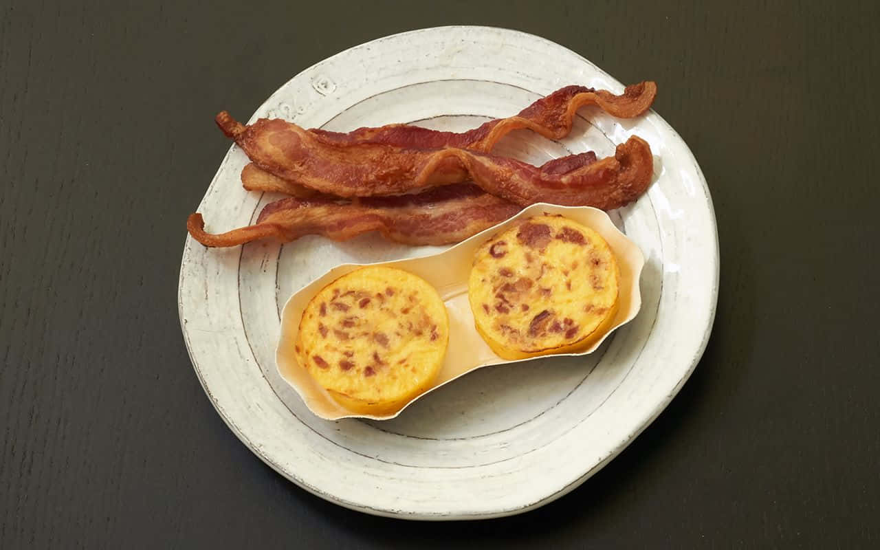 Baconand Egg Breakfast Plate Background