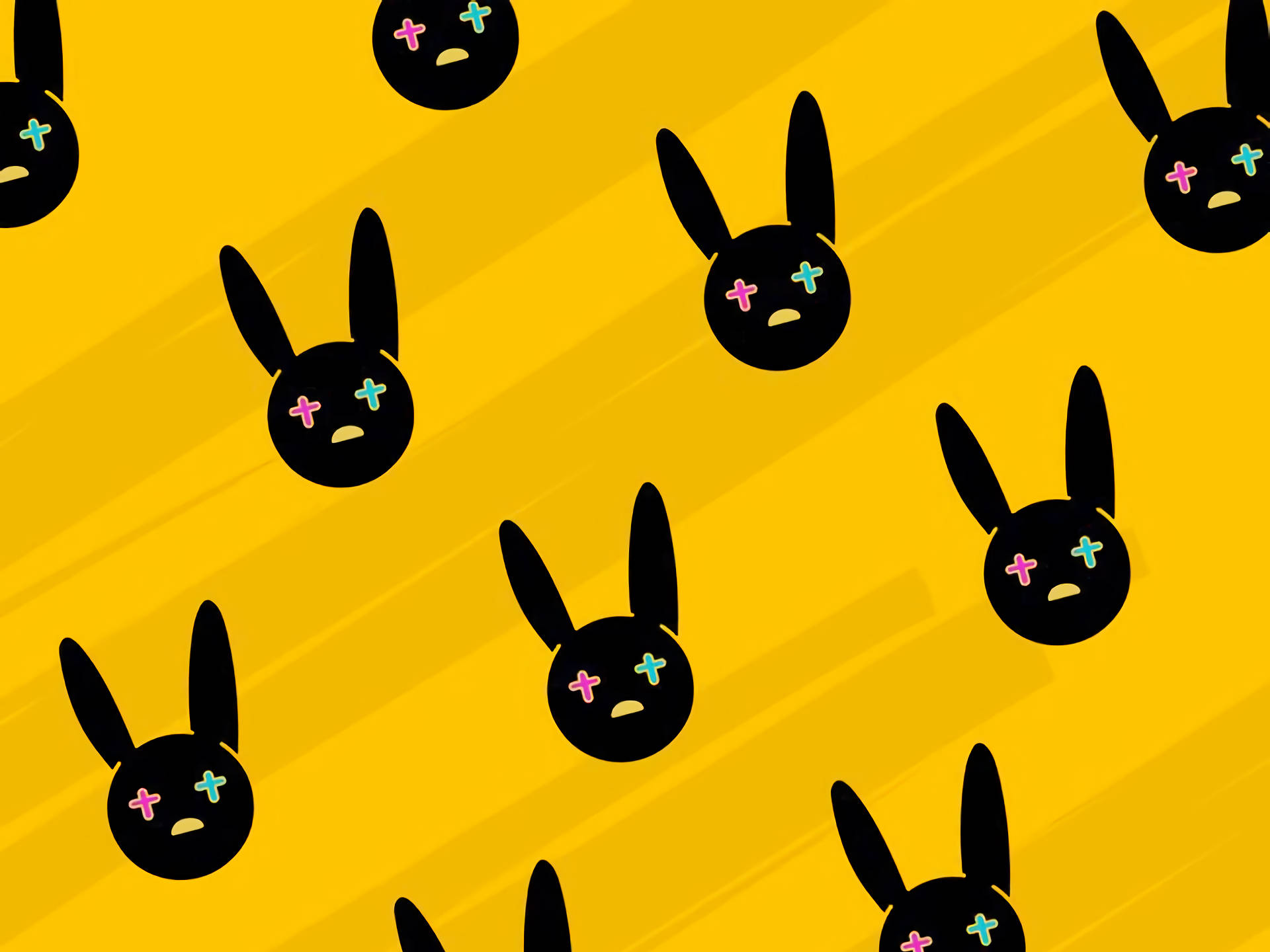 Bad Bunny's Signature Black Logo Background