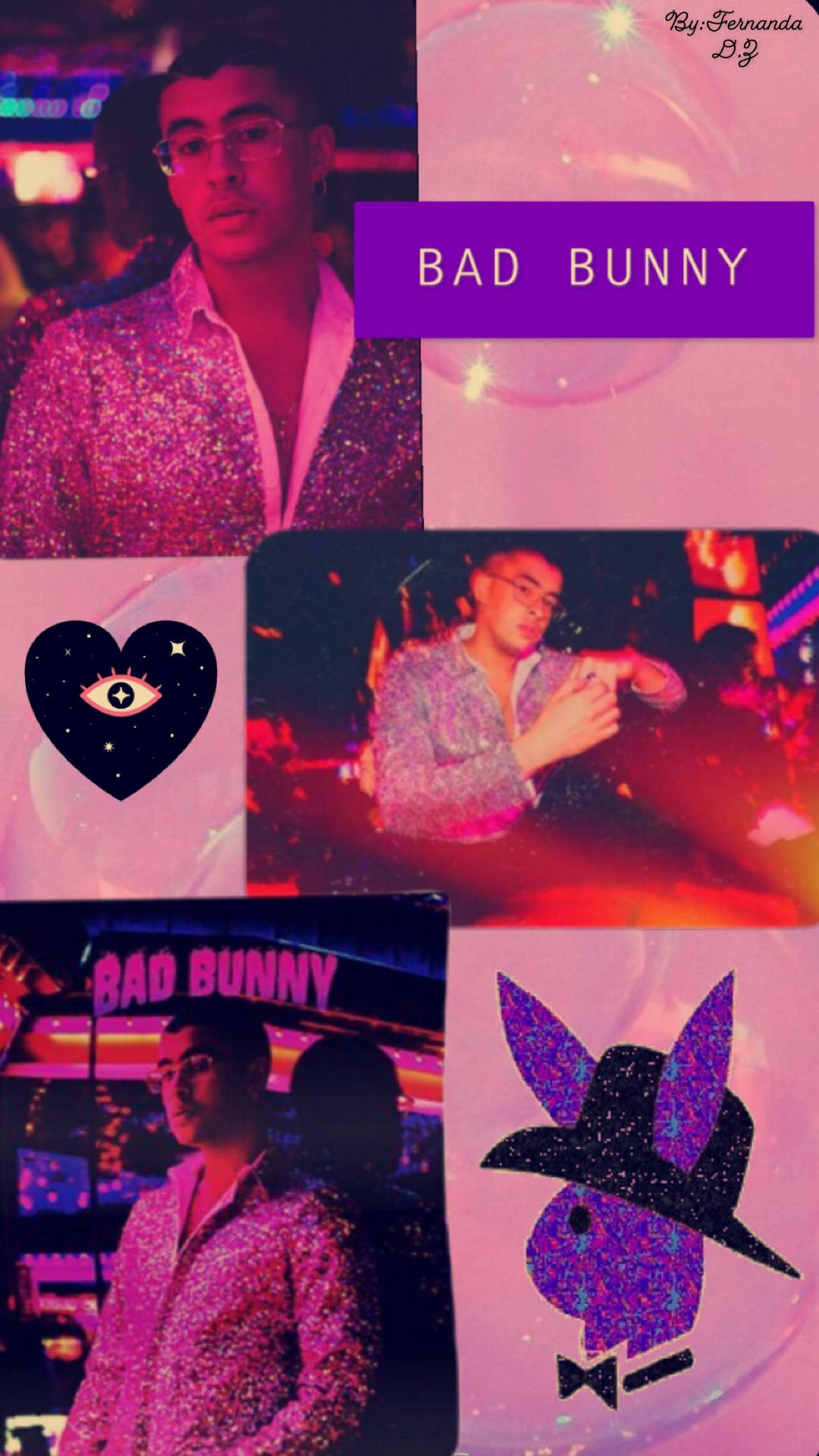Bad Bunny With Purple Playboy Bunny