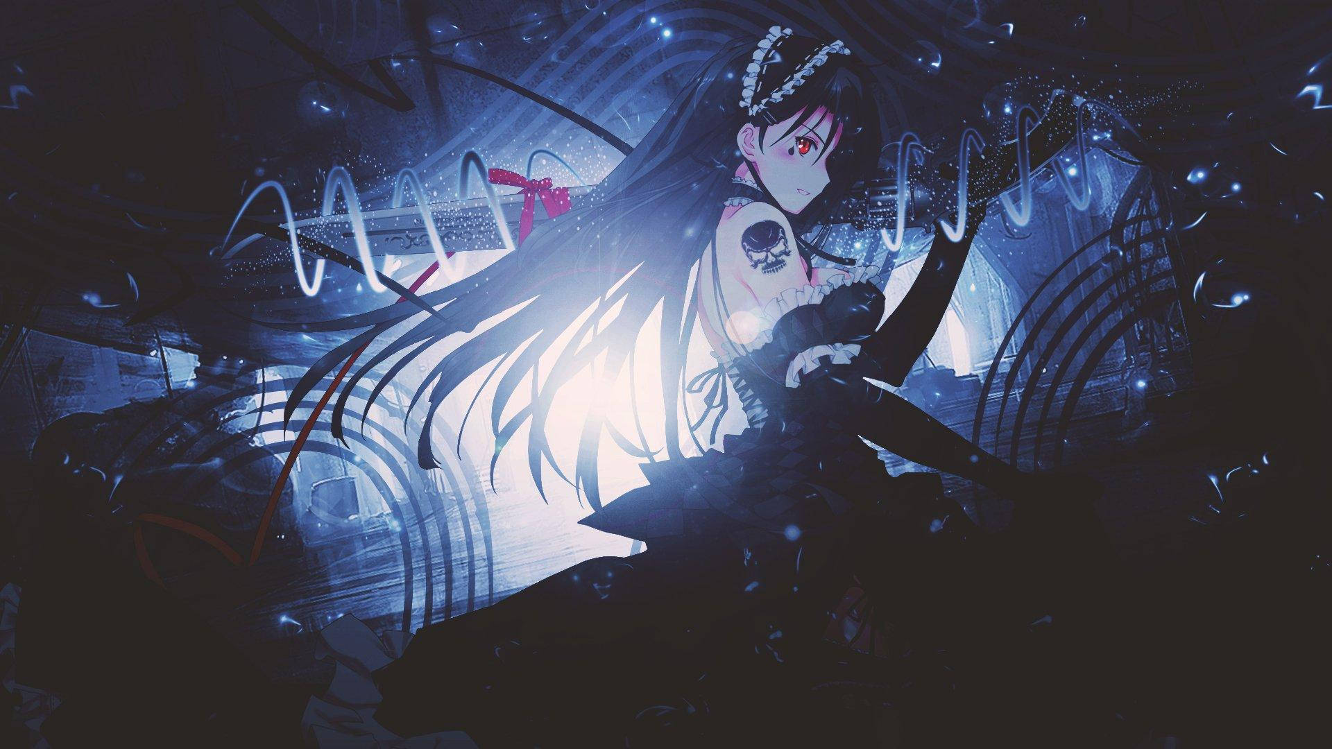 Bad Girl Anime Gothic Clothing Background