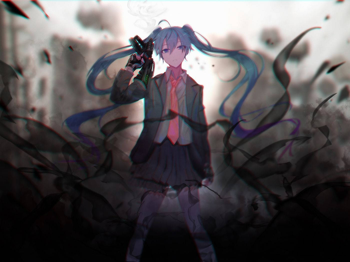 Bad Girl Anime Hatsune Miku Gun