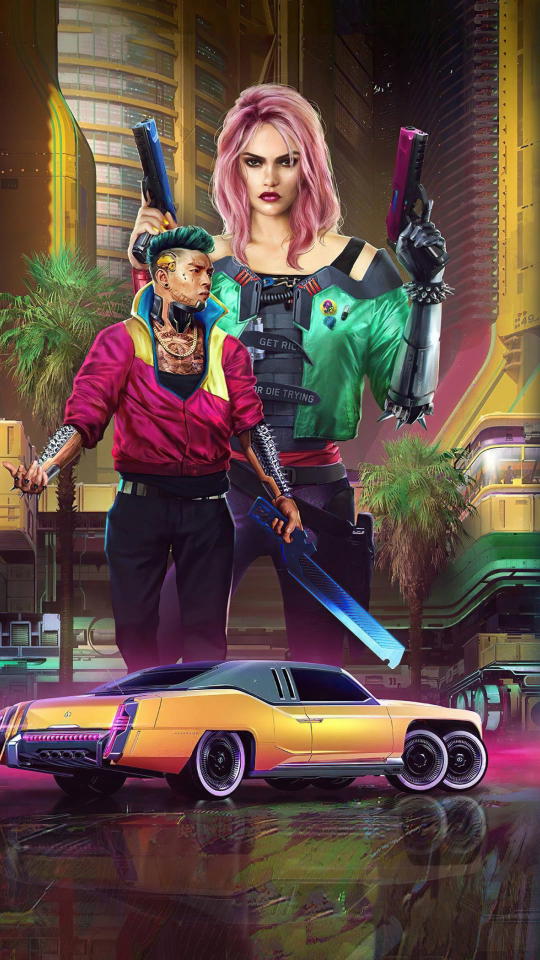 Bad Girls In Cyberpunk 2077 For Android Background