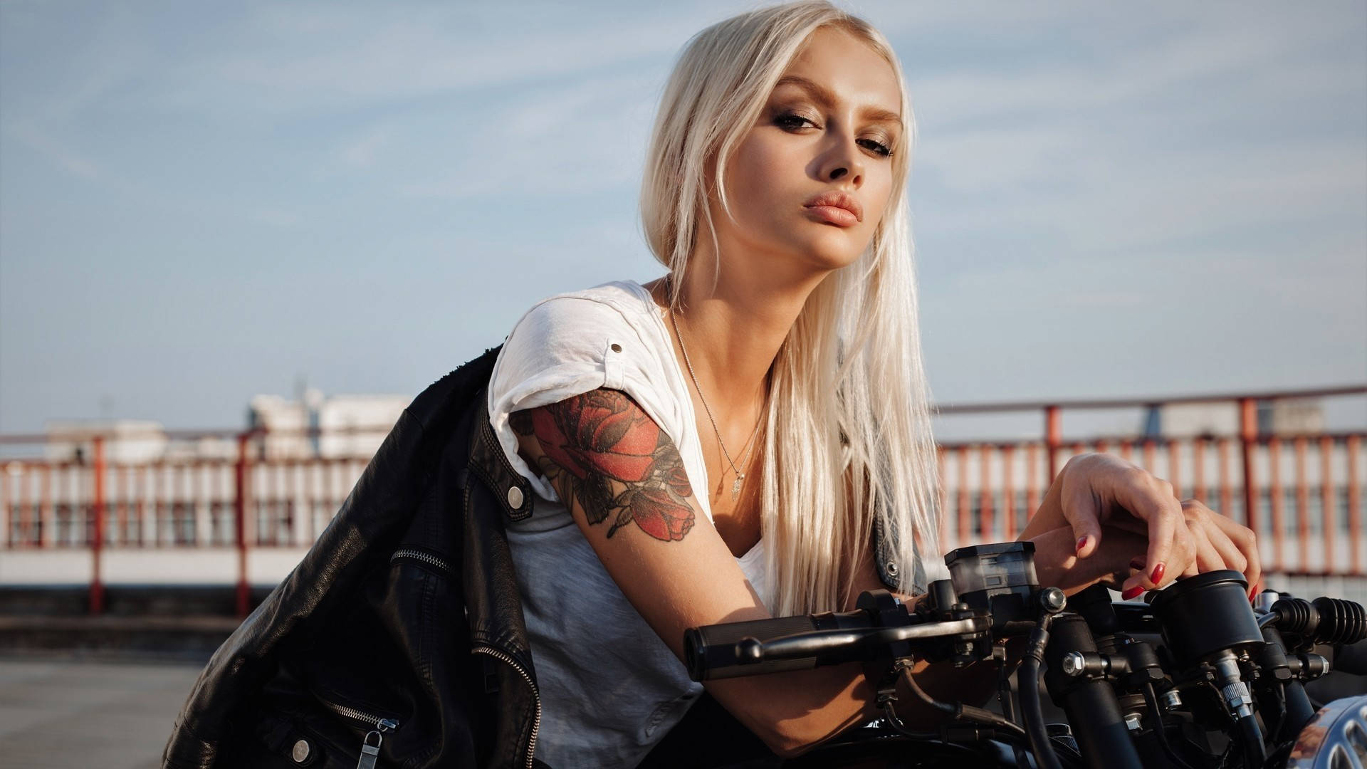 Bad Motorcycle Girl Background