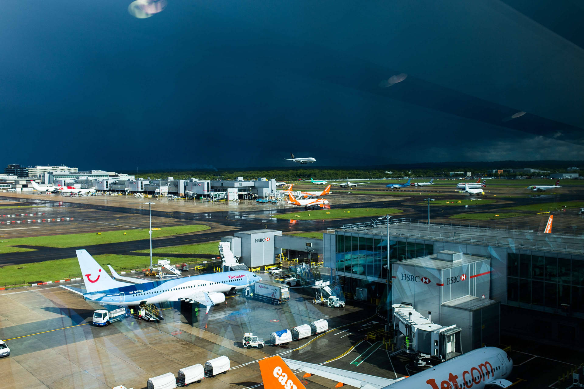 Bad Weather At The Airport Background