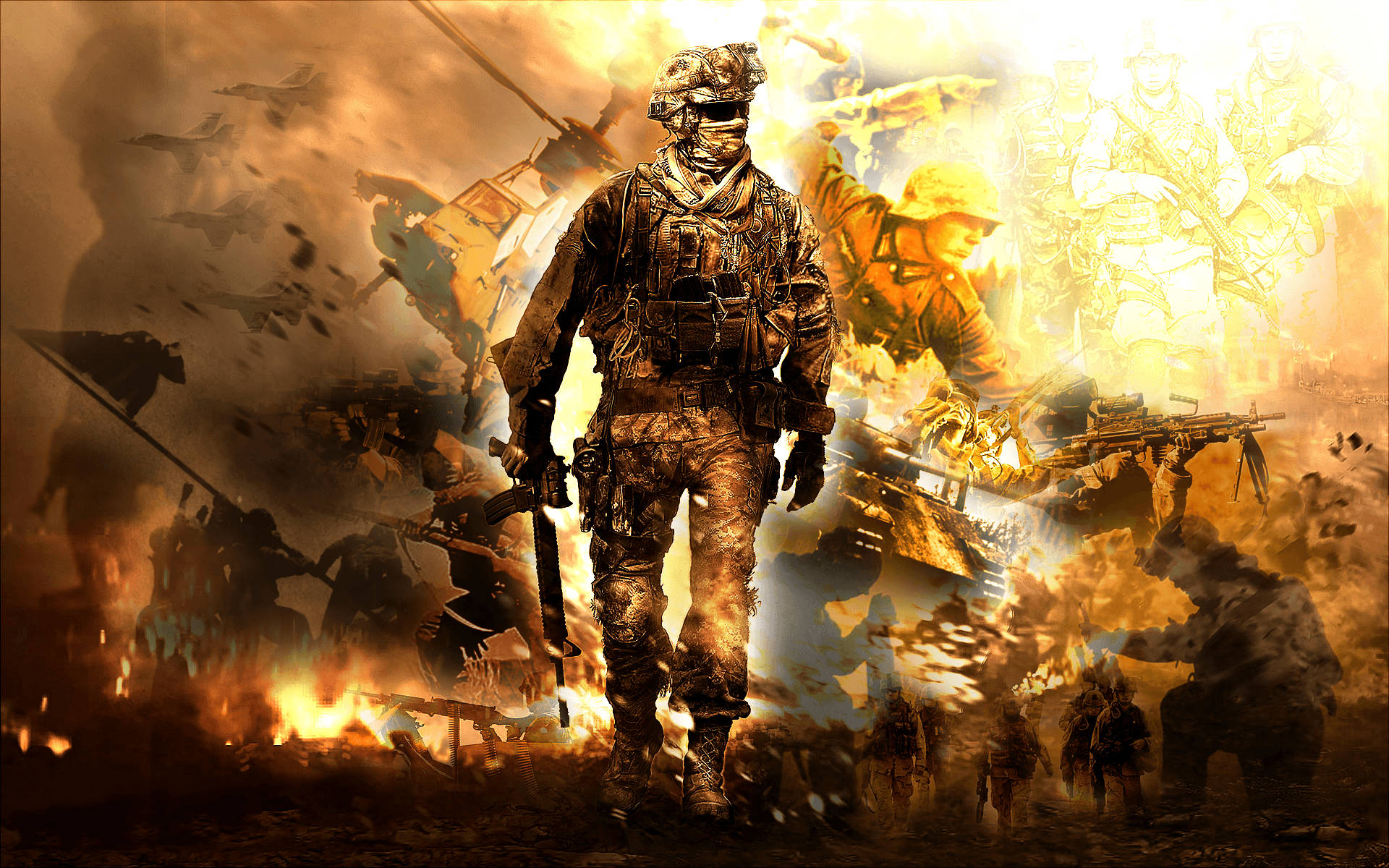 Badass Army Soldier Background