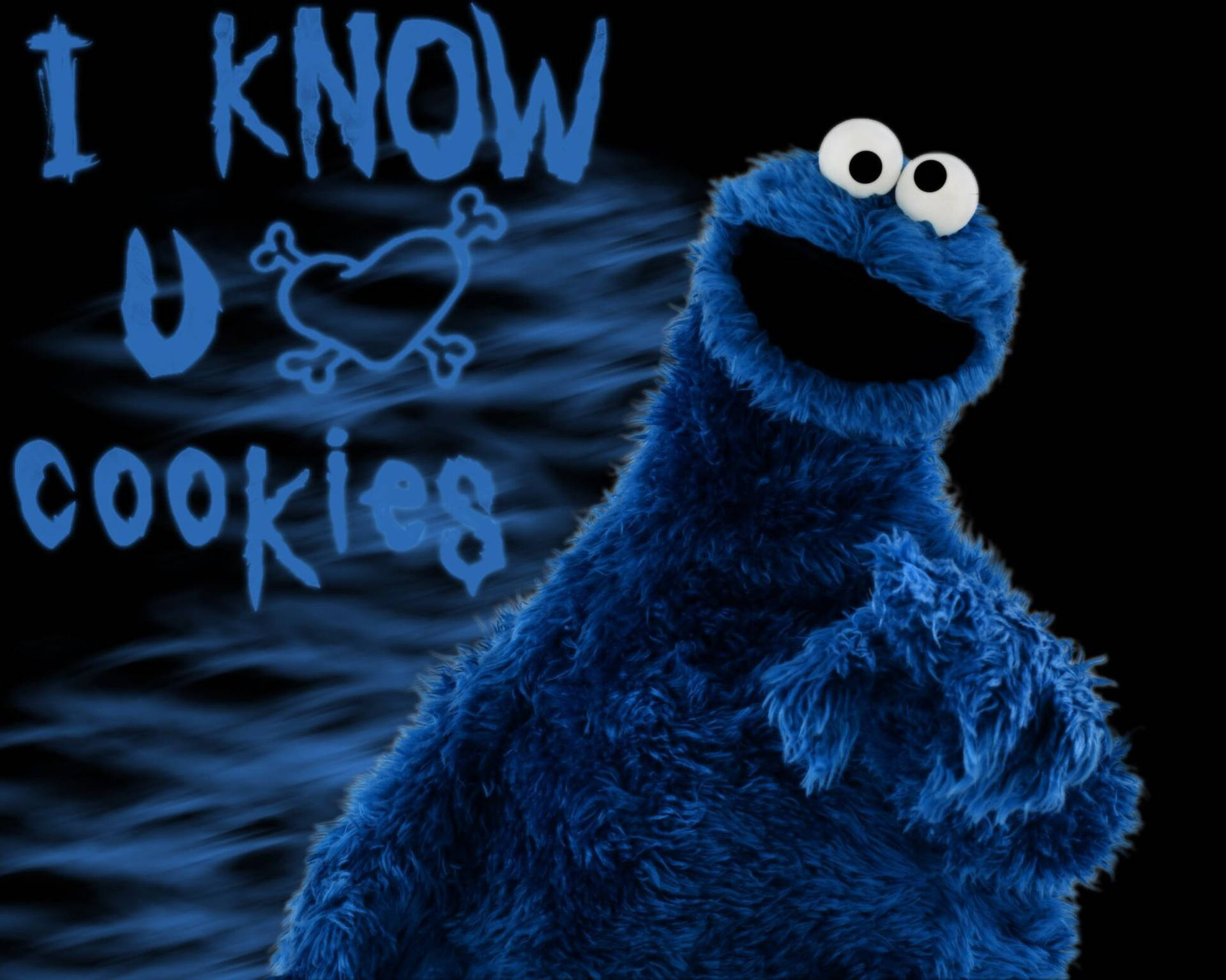 Badass Cookie Monster Art Background