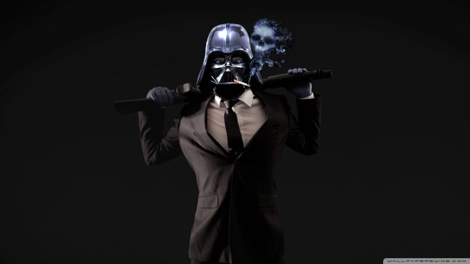 Badass Darth Vader In Suit Background
