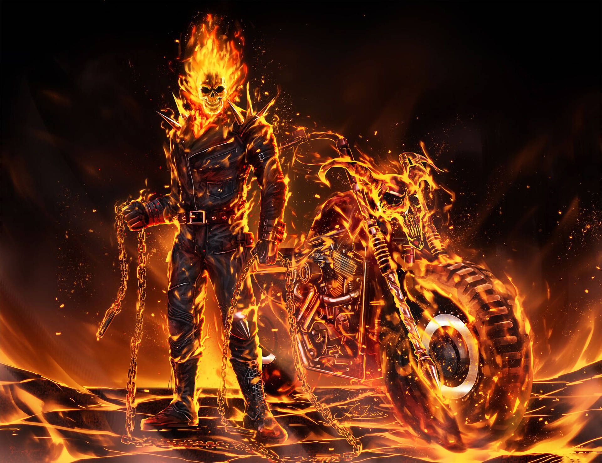 Badass Ghost Rider Background