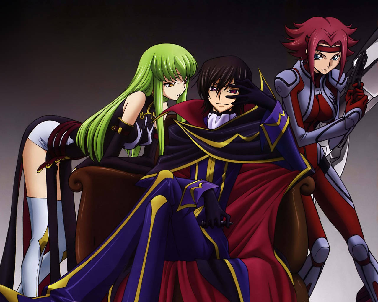 Badass Lelouch Lamperouge Sitting Background