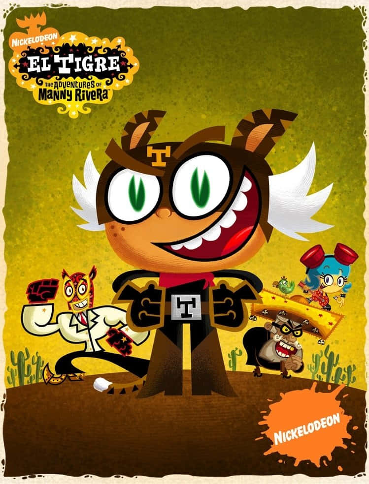 Badass Poster Of El Tigre The Adventures Of Manny Rivera Background